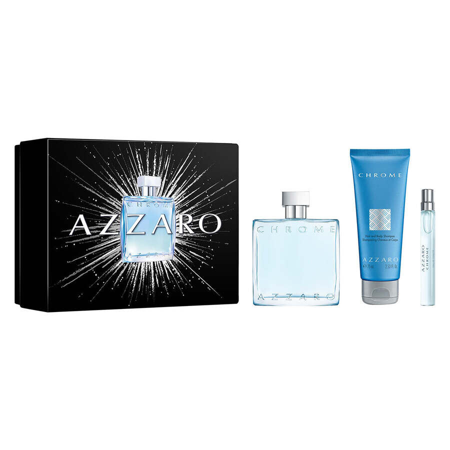AZZARO CHROME EDT 3 PCS GIFT SET FOR MEN AZZARO CHROME EDT 3 PCS GIFT SET FOR MEN