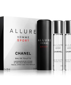 CHANEL ALLURE HOMME SPORT EDT TRAVEL SPRAY AND 2 REFILLS FOR MEN