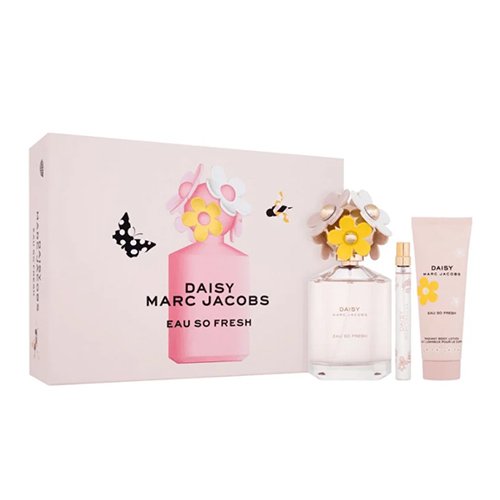 MARC JACOBS DAISY EAU SO FRESH 3 PCS GIFT SET FOR WOMEN - FragranceCart.com