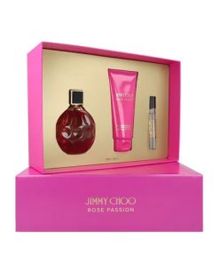 JIMMY CHOO ROSE PASSION EDP 3 PCS GIFT SET FOR WOMEN