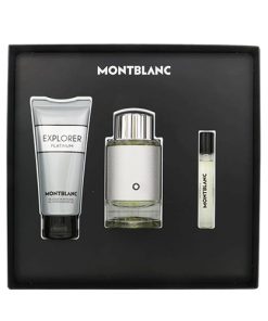 MONT BLANC EXPLORER PLATINUM EDP 3 PCS GIFT SET FOR MEN